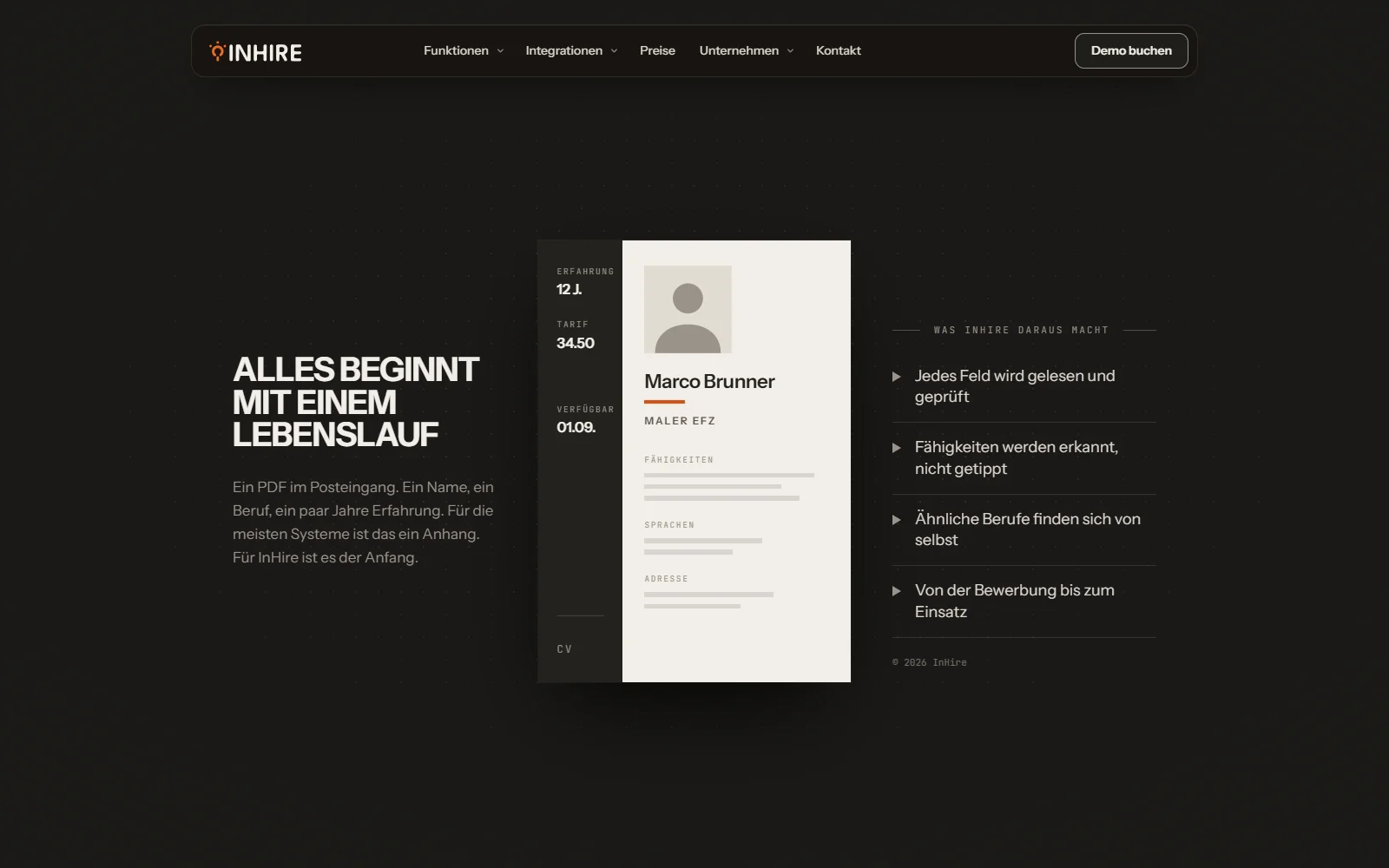 InHire — Software for temporary staffing · Switzerland